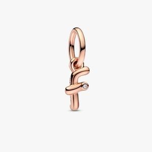Authentic Pandora Rose Gold Initial F Charm
